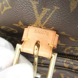 Pre Owned Louis Vuitton Monogram Montsouris GM Backpack Brown