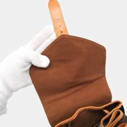 Pre Owned Louis Vuitton Monogram Montsouris GM Backpack Brown