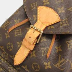 Pre Owned Louis Vuitton Monogram Montsouris GM Backpack Brown