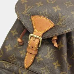 Pre Owned Louis Vuitton Monogram Montsouris MM Backpack Brown