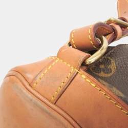 Pre Owned Louis Vuitton Monogram Montsouris MM Backpack Brown