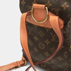 Pre Owned Louis Vuitton Monogram Montsouris MM Backpack Brown