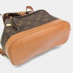 Pre Owned Louis Vuitton Monogram Montsouris MM Backpack Brown