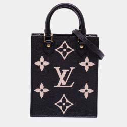 Pre Owned Louis Vuitton Black Bicolor Monogram Empreinte Petit Sac Plat