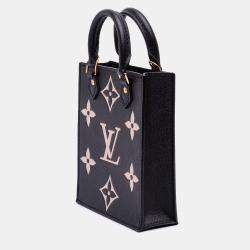Pre Owned Louis Vuitton Black Bicolor Monogram Empreinte Petit Sac Plat