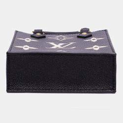 Pre Owned Louis Vuitton Black Bicolor Monogram Empreinte Petit Sac Plat