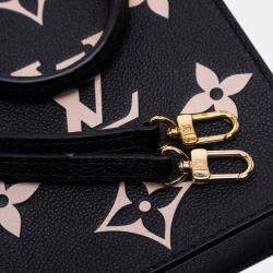 Pre Owned Louis Vuitton Black Bicolor Monogram Empreinte Petit Sac Plat