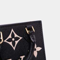 Pre Owned Louis Vuitton Black Bicolor Monogram Empreinte Petit Sac Plat