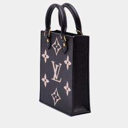 Pre Owned Louis Vuitton Black Bicolor Monogram Empreinte Petit Sac Plat