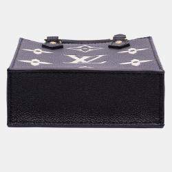 Pre Owned Louis Vuitton Black Bicolor Monogram Empreinte Petit Sac Plat
