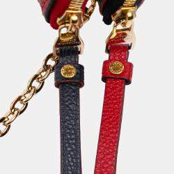 Pre Owned Louis Vuitton Blue Monogram Empreinte Double Zip Pochette