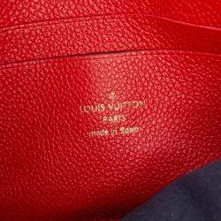 Pre Owned Louis Vuitton Blue Monogram Empreinte Double Zip Pochette