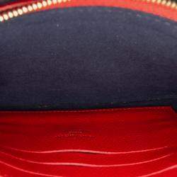 Pre Owned Louis Vuitton Blue Monogram Empreinte Double Zip Pochette