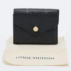 Pre Owned محفظة لويس فيتون زوي ثلاثية الطيات جلد أسود مونوغرام أمبريونت