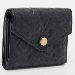 Pre Owned محفظة لويس فيتون زوي ثلاثية الطيات جلد أسود مونوغرام أمبريونت