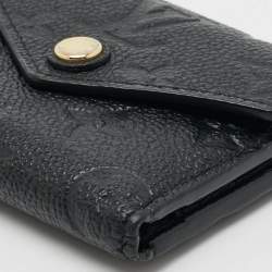 Pre Owned محفظة لويس فيتون زوي ثلاثية الطيات جلد أسود مونوغرام أمبريونت
