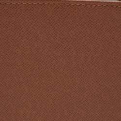 Pre Owned حافظة بطاقات التعريف لوي فيتون جلد تايغا بني