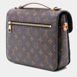 Pre Owned Louis Vuitton Brown Monogram Pochette Metis