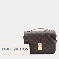 Pre Owned Louis Vuitton Brown Monogram Pochette Metis