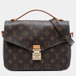 Pre Owned Louis Vuitton Brown Monogram Pochette Metis