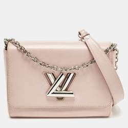 Pre Owned Louis Vuitton Twist Chain MM Rose Ballerine Epi Leather Bag