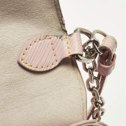 Pre Owned حقيبة لوي فيتون تويست سلسلة جلد إبي بلون وردي باليرين MM