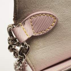 Pre Owned حقيبة لوي فيتون تويست سلسلة جلد إبي بلون وردي باليرين MM