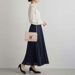 Pre Owned حقيبة لوي فيتون تويست سلسلة جلد إبي بلون وردي باليرين MM