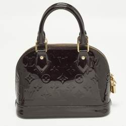 Pre Owned Louis Vuitton Alma BB Amarante Monogram Vernis Bag