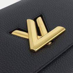 Pre Owned حقيبة لوي فيتون تويست بمقبض واحد أسود جلد PM