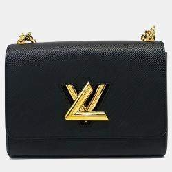 Pre Owned Louis Vuitton Black Leather Epi Twist MM