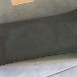 Pre Owned Louis Vuitton Beige Brown Coated Canvas and Leather On My Side MM