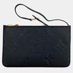 Pre Owned Louis Vuitton Black Leather Empreinte Neverfull MM