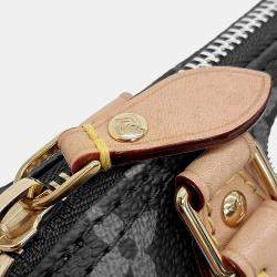 Pre Owned Louis Vuitton Brown Coated Canvas X Yayoi Kusama Nano Speedy