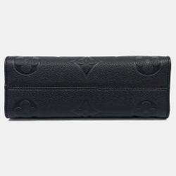 Pre Owned Louis Vuitton Black Leather Empreinte On the Go East West