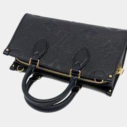 Pre Owned Louis Vuitton Black Leather Empreinte On the Go East West