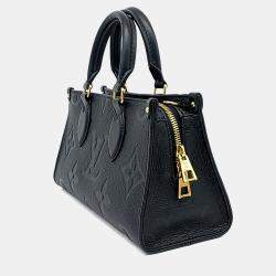 Pre Owned Louis Vuitton Black Leather Empreinte On the Go East West