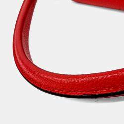 Pre Owned Louis Vuitton Red Leather Capucines MM