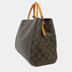 Pre Owned Louis Vuitton Brown Canvas Monogram Montaigne GM
