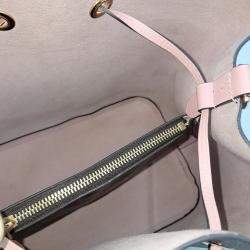 Pre Owned Louis Vuitton Brown Pink Coated Canvas Monogram Neonoe