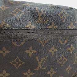 Pre Owned Louis Vuitton Brown Coated Canvas Horizon Soft Duffle 55