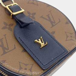 Pre Owned Louis Vuitton Black Brown Leather Monogram Mini Boite Chapeau