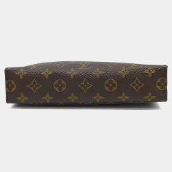 Pre Owned حقيبة مرحاض لوي فيتون بوشيت قماش بني مطلي مع تصميم مونوغرام 26