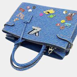 Pre Owned Louis Vuitton Blue Multicolor Epi Leather Twist Tote and Shoulder Bag