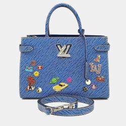 Pre Owned Louis Vuitton Blue Multicolor Epi Leather Twist Tote and Shoulder Bag