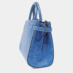 Pre Owned Louis Vuitton Blue Multicolor Epi Leather Twist Tote and Shoulder Bag