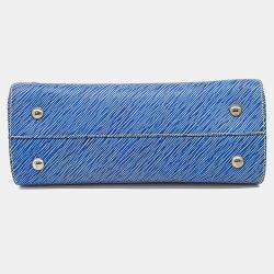 Pre Owned Louis Vuitton Blue Multicolor Epi Leather Twist Tote and Shoulder Bag