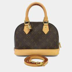 مملوكة مسبقًا Louis Vuitton Brown Coated Canvas Monogram Alma BB