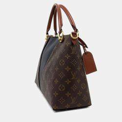 Pre Owned Louis Vuitton Black Brown Coated Canvas and Leather V Tote MM