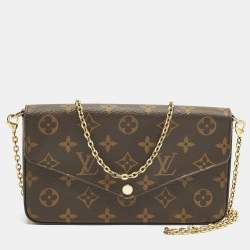 Pre Owned Louis Vuitton Felicie Monogram Canvas Pochette Bag